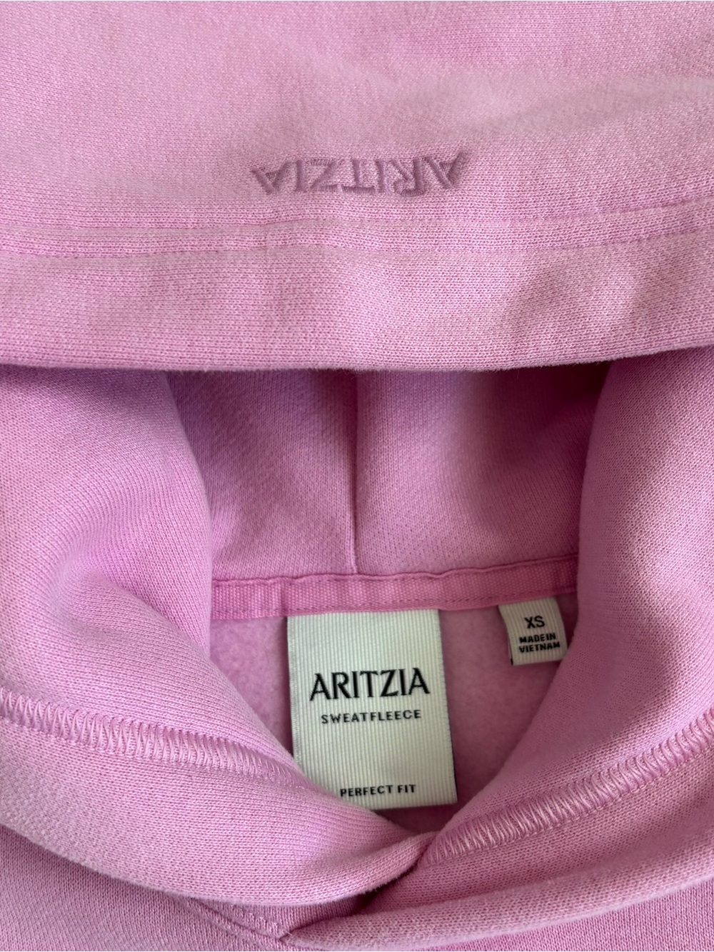 Aritzia Cozy Sweatfleece Boyfriend Set Sweatshirt Sweatpants Pink XS - Picture 3 of 16